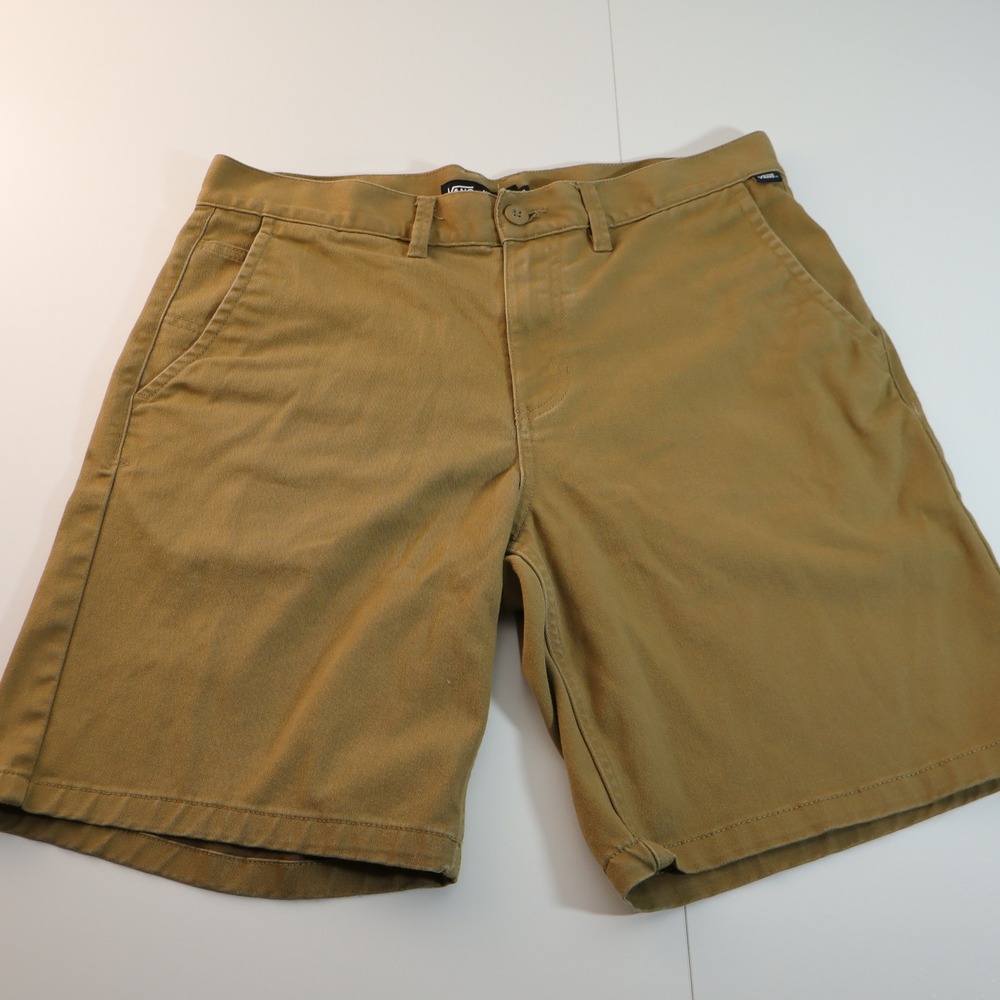Vans Authentic Chino Shorts Mens 32 Khaki Tan Relaxed Fit Skate Casual Cotton - Picture 2 of 9
